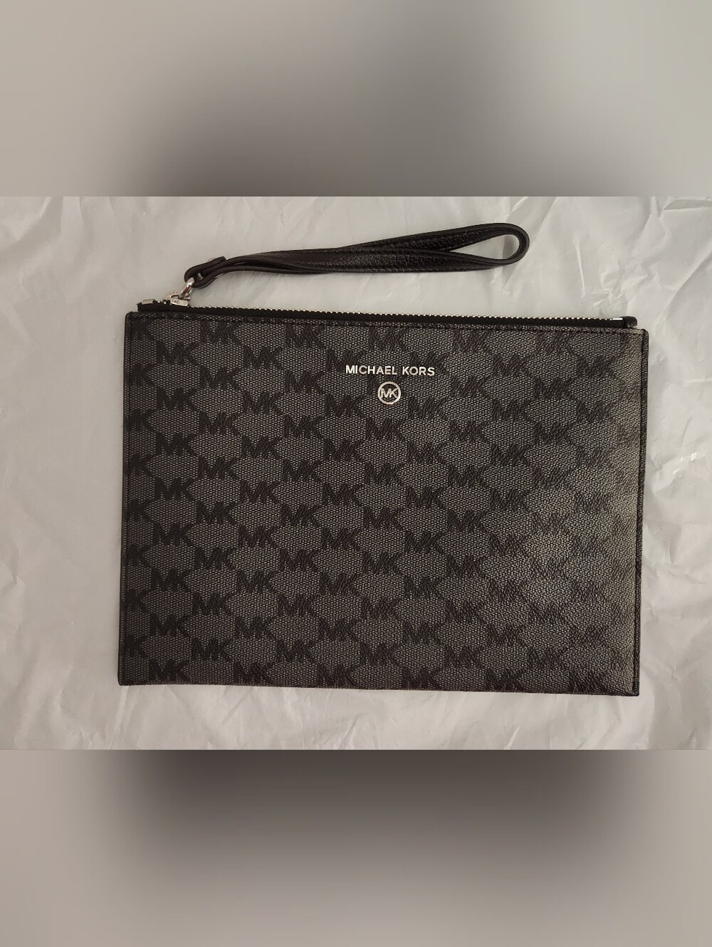 Michael Kors Men’s Black Signature Wristlet Pouch